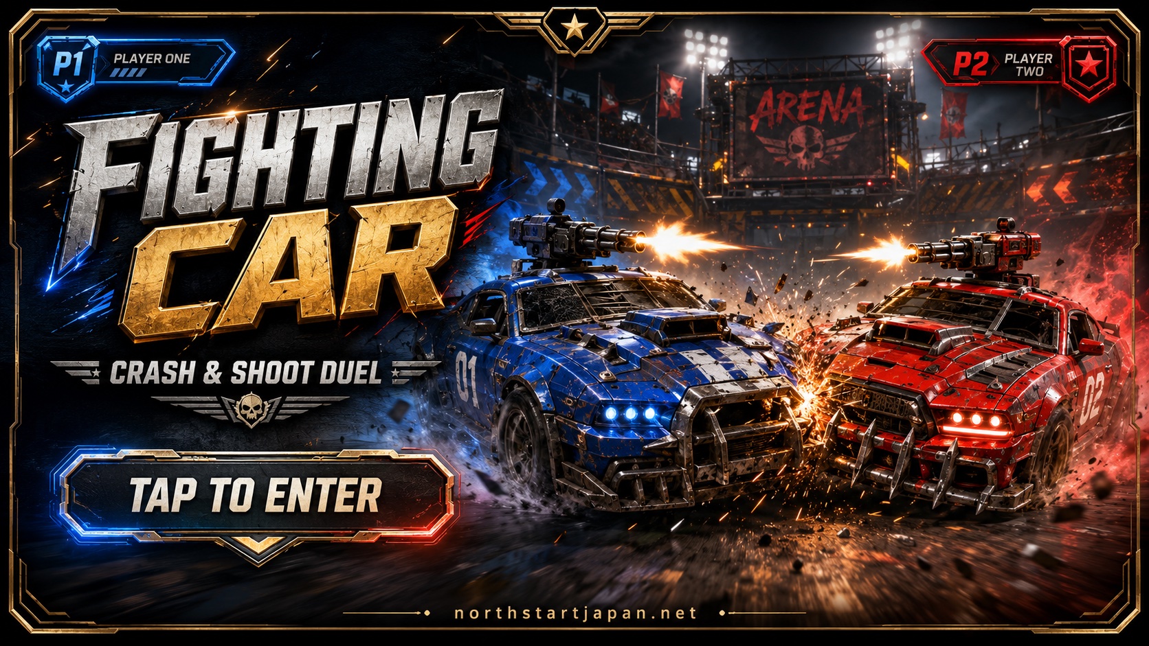 Fighting Car — 2-player car battle arena