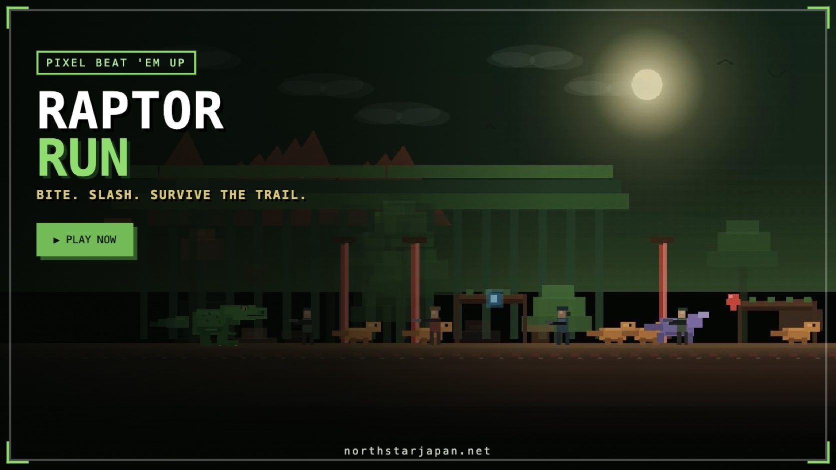 Raptor Run — pixel beat 'em up